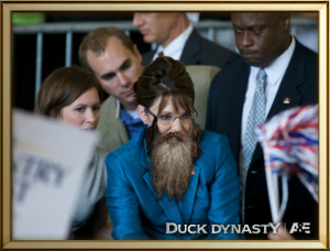 Sarah Palin with beard