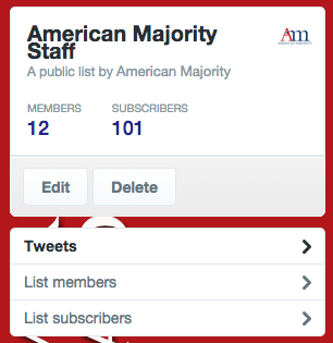 American Majority Staff Twitter List