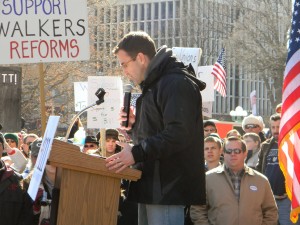 American Majority Founder and CEO, Ned Ryun speaks at the rally
